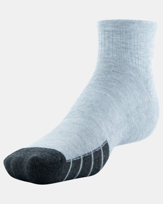 Unisex UA Performance Tech 6-Pack Quarter Socks, Gray, pdpMainDesktop image number 2